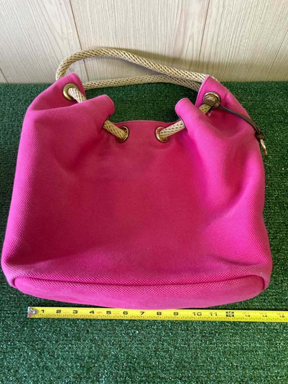 Michael Kors Marina Pink Canvas Large Tote Bag (OKPM-04-060) - Picture 12 of 13